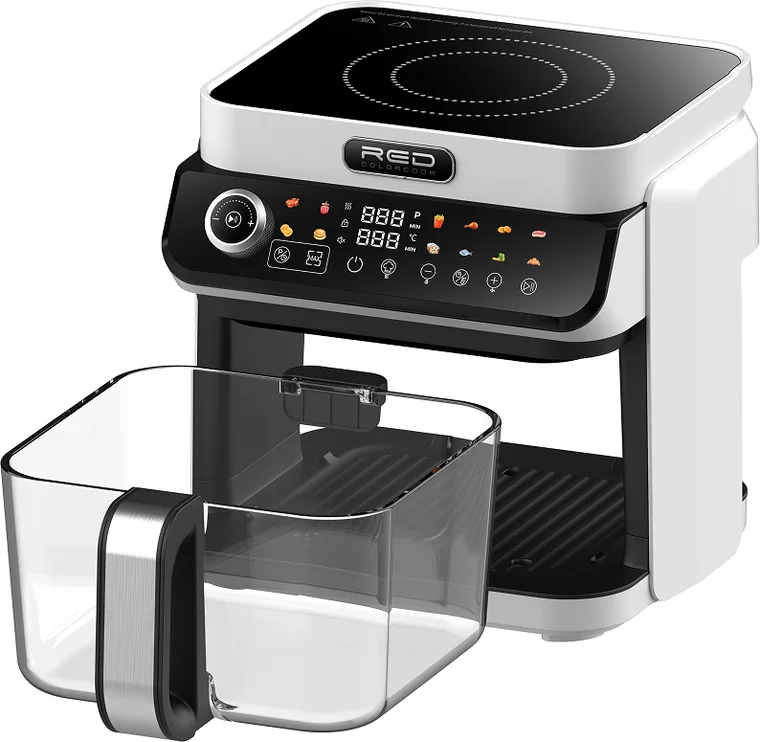 RED Colorcook MC550W с вынутой стеклянной чашей аэрогриля